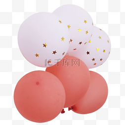 粉色白星唯美浪漫气球