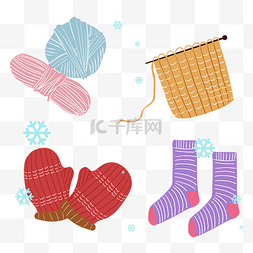 冬季手套围巾图片_冬季织围巾帽子手套