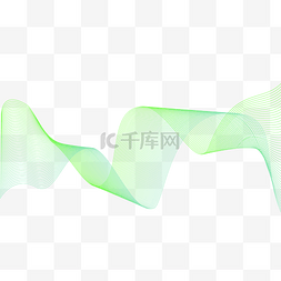 科技几何线条图片_绿色科技波涛起伏波浪线条