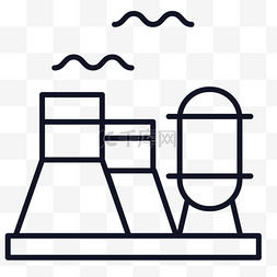 工厂房子图标图片_工厂的卡通储油罐