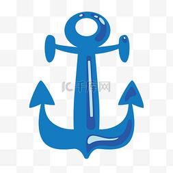 船锚素材图片_蓝色航海用船锚