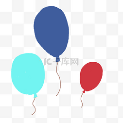 浪漫扁平化图片_彩色创意气球漂浮元素