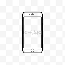 科技产品透视图片_苹果手机黑白卡通