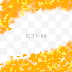 秋季海报背景图片_秋天金黄色树叶背景