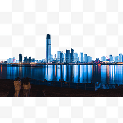武汉江滩图片_武汉城市建筑群夜晚城市夜景汉口
