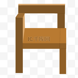 木质椅子卡通插画
