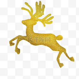 金色小鹿图片_圣诞金色小鹿麋鹿