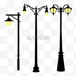 马路图片_平面欧式黑色street lamp