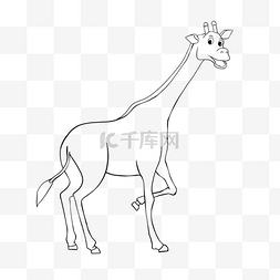 giraffe图片_giraffe clipart black and white 长颈鹿线