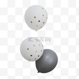 白色灰色唯美浪漫气球