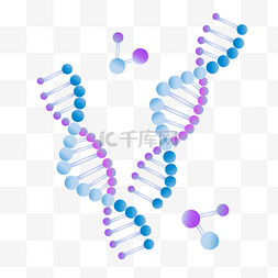 化学生物图片_蓝色几何生物科技模型