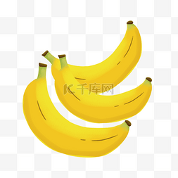 三根香蕉图片_扁平风香蕉