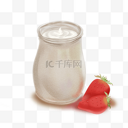 益益牛奶图片_水果草莓酸奶