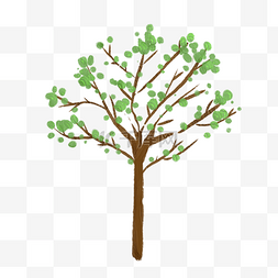 植树节图片_植树节手绘风格小树