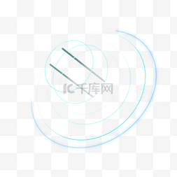 蓝色科技素材图片_动感蓝色光圈