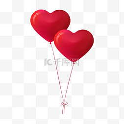 爱心、气球图片_爱心气球红色心形情人节七夕气球