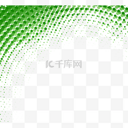 绿色弧度几何渐变边框抽象元素