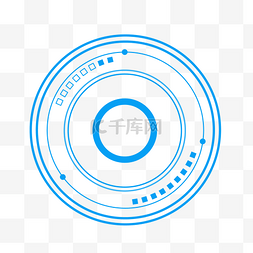圆形蓝色科技边框图片_蓝色圆形科技边框