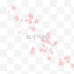 樱花花瓣漂浮