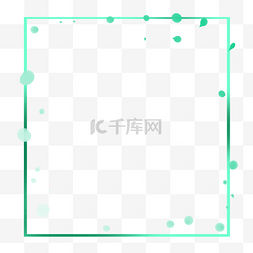 青绿色渐变简单边框纹理