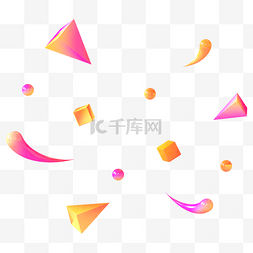 红色电商图片_C4D电商漂浮