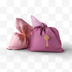 粉色福袋3d元素