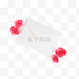 花卉信封图片_红色鲜花信封