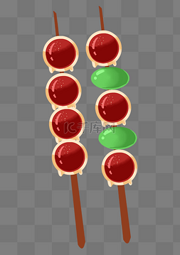 两串糖葫芦小吃插图