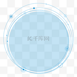 蓝色科技风半透明圆环