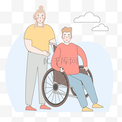 遛弯图片_international day of disabled persons手绘