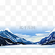 冬日白色高山雪景装饰底框