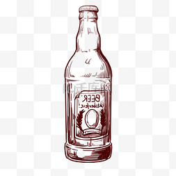 卡通瓶装图片_创意卡通手绘插画设计啤酒形象瓶