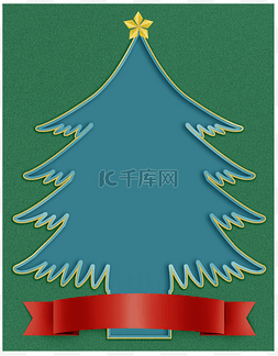 文本框图片_圣诞圣诞节圣诞树卡片