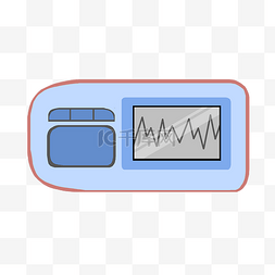 医疗器械蓝色图片_心电仪医疗设备