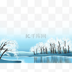 雪图片_冬日白色原野冰川冰河小河雪树雪