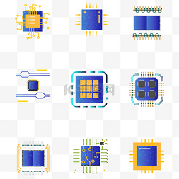 vr硬件图片_科技电路板芯片图标