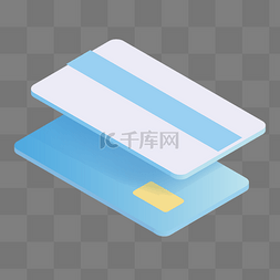 蓝色创意银行卡元素