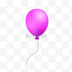 紫色紫红色图片_紫色卡通生日气球