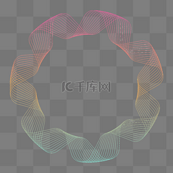 矢量几何线条渐变图片_矢量几何抽象渐变线条形状可商用