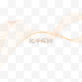 不规则图形波浪线条橙红色
