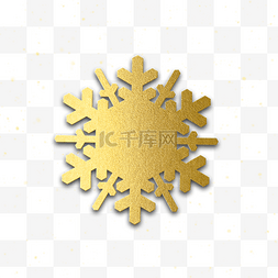 雪图片_圣诞节金色立体雪花