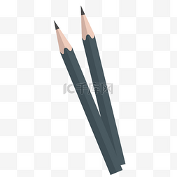 几何工具图片_灰色几何尖锐铅笔元素
