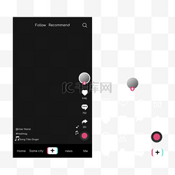 社交媒体抖音短视频界面
