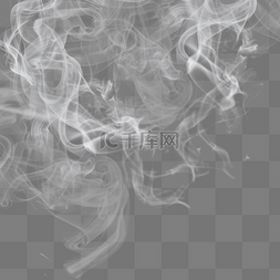 烟水蒸气图片_白色创意感手绘气体边框