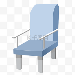 坐垫图片_天蓝色的家具椅子插画