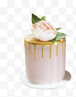 翻糖蛋糕图片_精致的蛋糕台甜品台上的花朵蛋糕