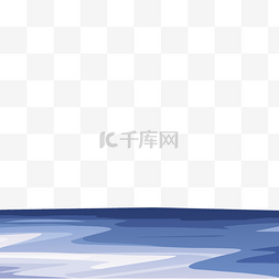 插画河流图片_蓝色的河流免抠图