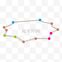 卡通圆球科技线框图