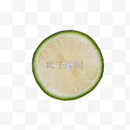 柠檬水滴图片_绿色圆弧柠檬水果食物元素