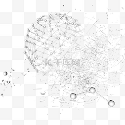 星系爆炸图片_碰撞的灰度空间几何体